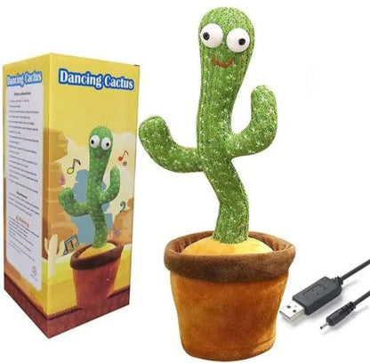 Rechargeable Cute Dancing Cactus Toy For Kids | Talking Dancing Shaking & Talk Back With Lights